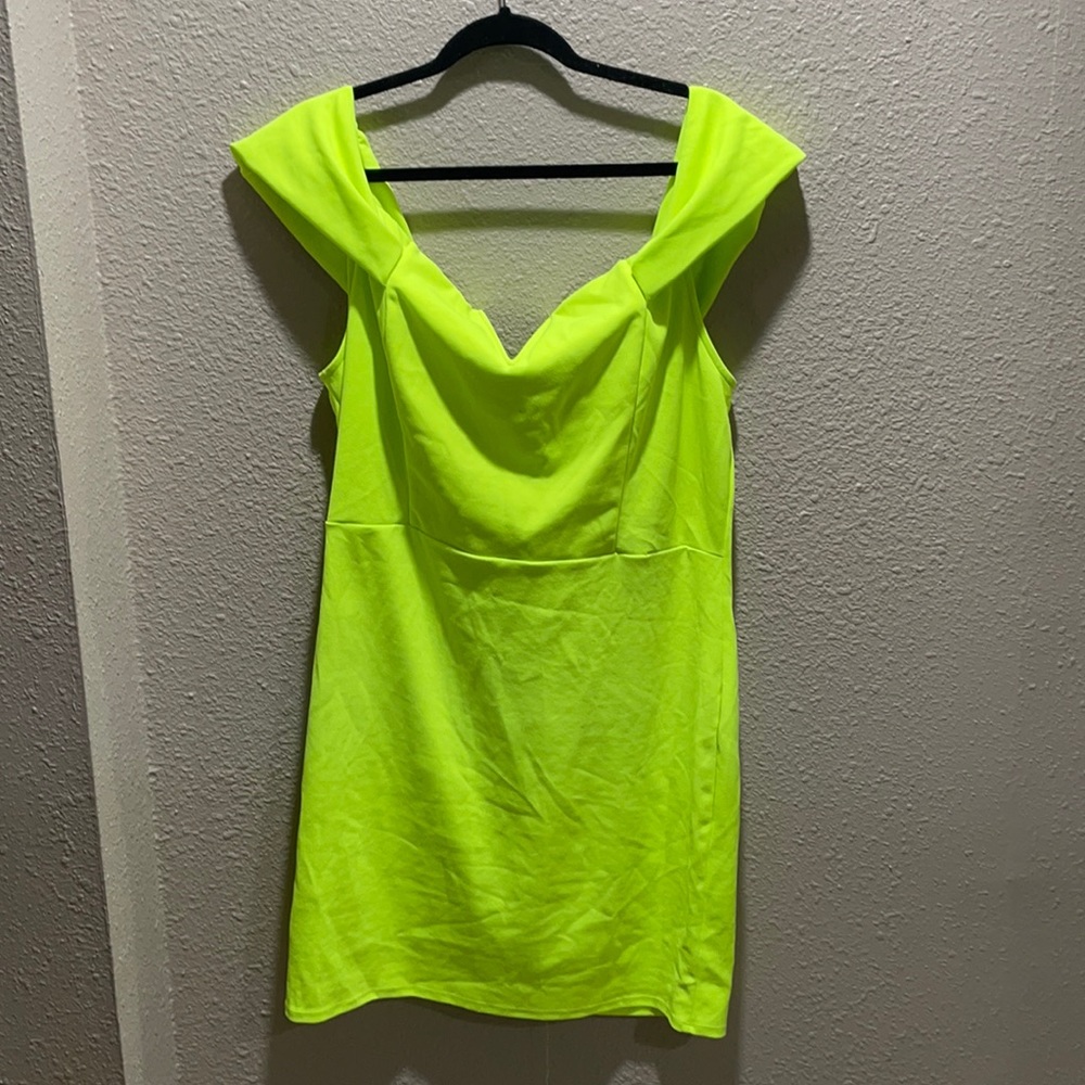 Forever 21 Plus Size Neon Green Mini Dress